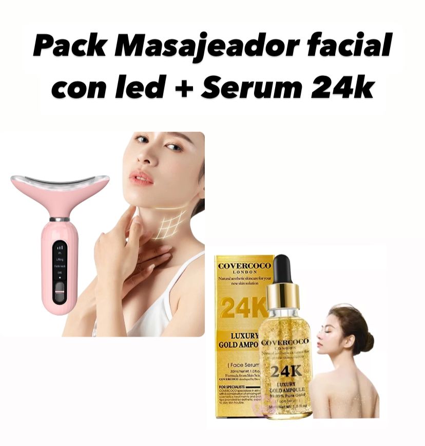 Pack masajeador led +serum