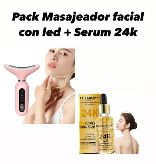 Pack masajeador led +serum